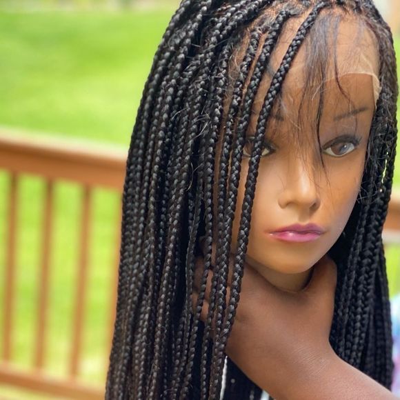 Knotless briaded frontal wig.34 inches
